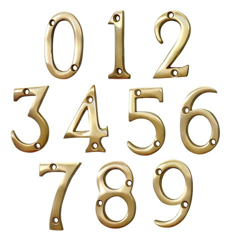 2 inch metal house numbers|1 2 inch brass numbers.